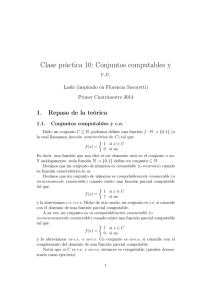 Clase práctica 10: Conjuntos computables y c.e.