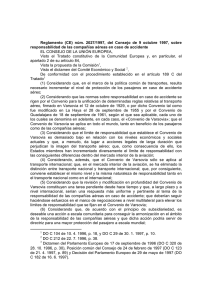Reglamento (CE) núm. 2027/1997, del Consejo de 9 octubre 1997