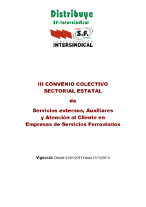 III CONVENIO COLECTIVO SECTORIAL ESTATAL de Servicios