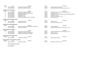 NUMERO TIPO CONCEPTO FECHA PROVEEDOR 20 TRES