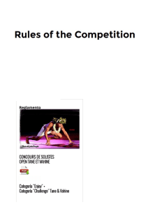 RULES of the Competition TeHuraTeHeiva · Montreal 2016