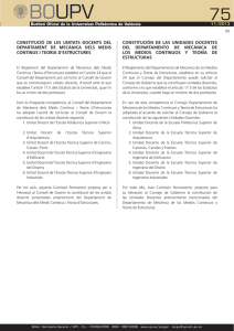 Constitució de les unitats docents del Departament de Mecànica