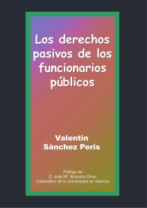 Los derechos pasivos - Valentín Sánchez Peris
