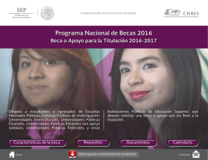 Programa Nacional de Becas 2016