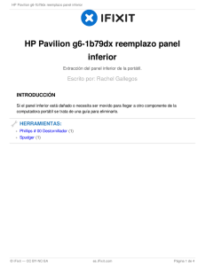 HP Pavilion g6-1b79dx reemplazo panel inferior