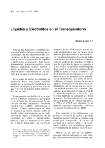 Líquidos y Electrolitos en el Transoperatorio