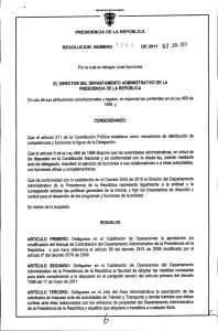 ÿþ2 0 1 1 - 0 6 - 3 0 ( 8 ) - Presidencia de la República de Colombia