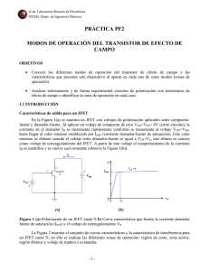 práctica pf2 modos de operación del transistor de efecto de campo