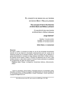 The concept of risk in the theories of Ulrich Beck and Niklas