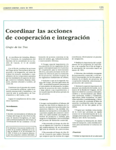 Coordinar las acciones de cooperación e integración