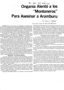 Onganía Alentó a los "Montoneros" Para Asesinar a Aramburu