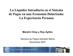 Gestión de la Liquidez Intradía: Principales Asuntos e Instrumentos