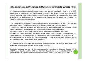 12-La declaración del Congreso de Munich del Movimiento Europeo