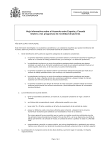 Acuerdo entre España y Canadá relativo a los programas de