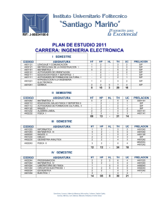 plan de estudio 2011 carrera - Politécnico Santiago Mariño