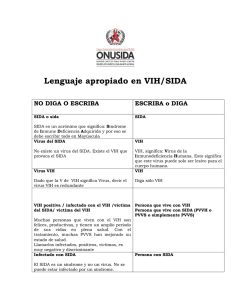 Lenguaje apropiado en VIH/SIDA