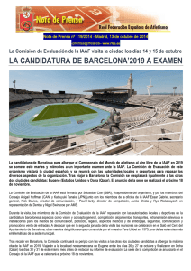 la candidatura de barcelona`2019 a examen