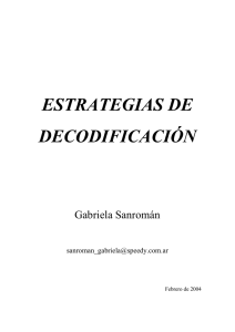 ESTRATEGIAS DE DECODIFICACIÓN