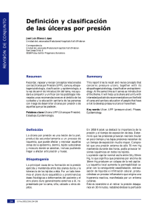 Definición y clasificación de las úlceras por presión