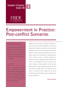 Empowerment in Practice: Post-conflict Scenarios