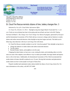 St. Cloud Fire Rescue reminds citizens of time, battery changes Nov. 3
