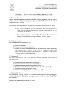 PRÁCTICA 4. SENTENCIAS DE CONTROL DE SELECCIÓN. 1