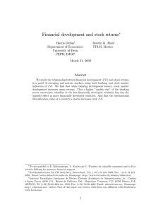 Financial development and stock returns*