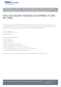 chilled ceiling testbed according to din en 14240