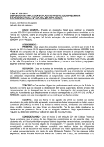 Caso Nº 325-2014 DISPOSICIÒN FISCAL Nº 507-2014-MP