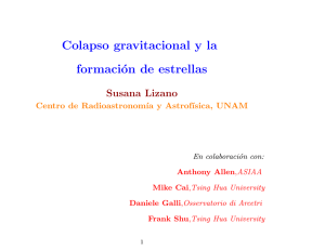 Colapso gravitacional y la formación de estrellas