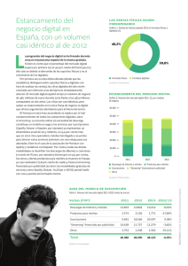 Estancamiento del negocio digital en España, con un volumen casi