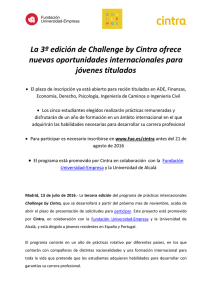 La 3º edición de Challenge by Cintra ofrece nuevas oportunidades