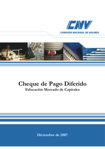 CHEQUE DE PAGO DIFERIDO Cheques de Pago Diferido