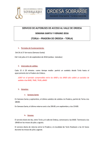 SERVICIO DE AUTOBUSES DE ACCESO AL VALLE DE ORDESA