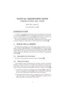 MANUAL TELESCOPIO MONS OBSERVATORIO DEL TEIDE