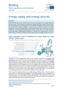 Energy supply and energy security - European Parliament