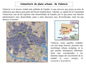 Comentario do plano urbano de Valencia