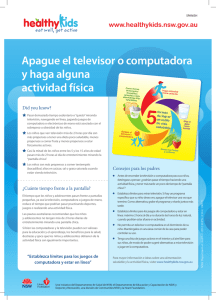 Apague el televisor o computadora y haga alguna actividad física