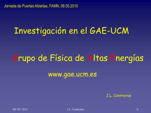 Investigación en el GAE-UCM Grupo de Física de Altas Energías