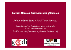 Normas Morales, Cuasi-morales y Sociales - GSADI