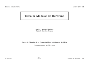 Modelos de Herbrand - Dpto. Ciencias de la Computación e