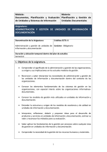 Módulo: Documentos, Planificación y Evaluación de Unidades y