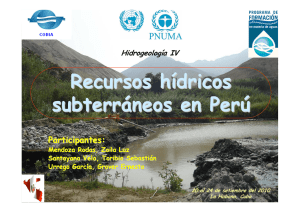Recursos hídricos subterráneos en Perú