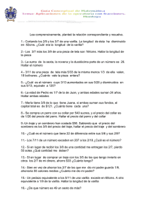 GUÍA : Aplicación de Aritmética de Fracciones.