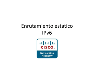 Enrutamiento estático IPv6