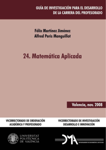Matemática Aplicada - UPV Universitat Politècnica de València