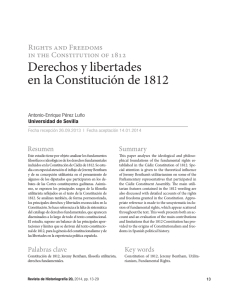Derechos y libertades en la Constitución de 1812