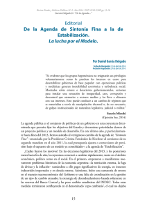 Editorial De la Agenda de Sintonía Fina a la de Estabilización. La