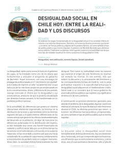 desigualdad social en chile hoy: entre la reali- dad y los