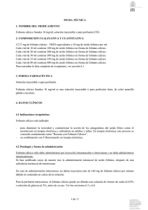 Folinato cálcico - Agencia Española de Medicamentos y Productos